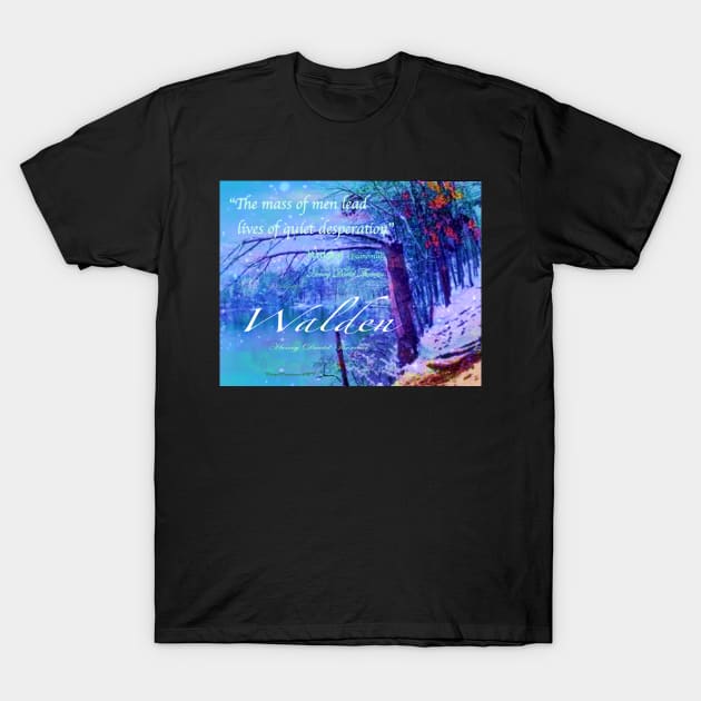 Thoreau Walden Pond T-Shirt by KayeDreamsART